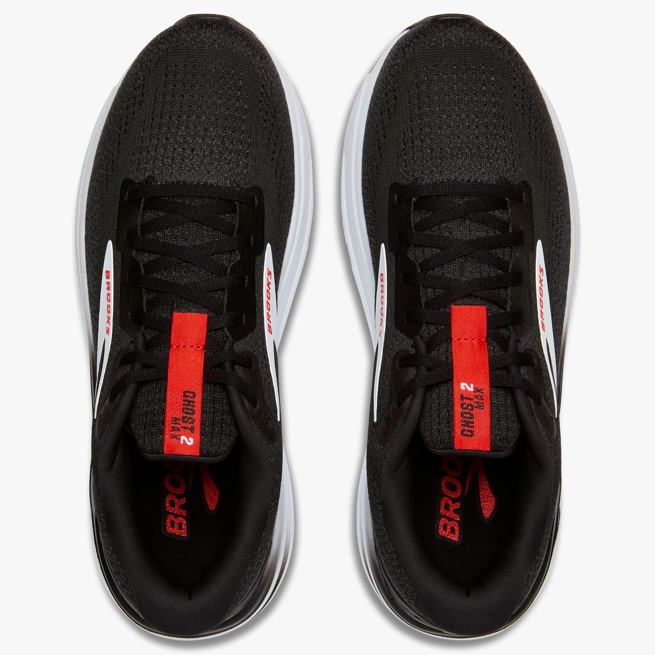 Low Top Design Breathable Airflow Tech Men's Ghost Max 2 Black / White / Fiery Red