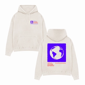 Seasonal Hero 'Weather Reporting' Washed Hoodie - Cream summer cover Everyday apparel