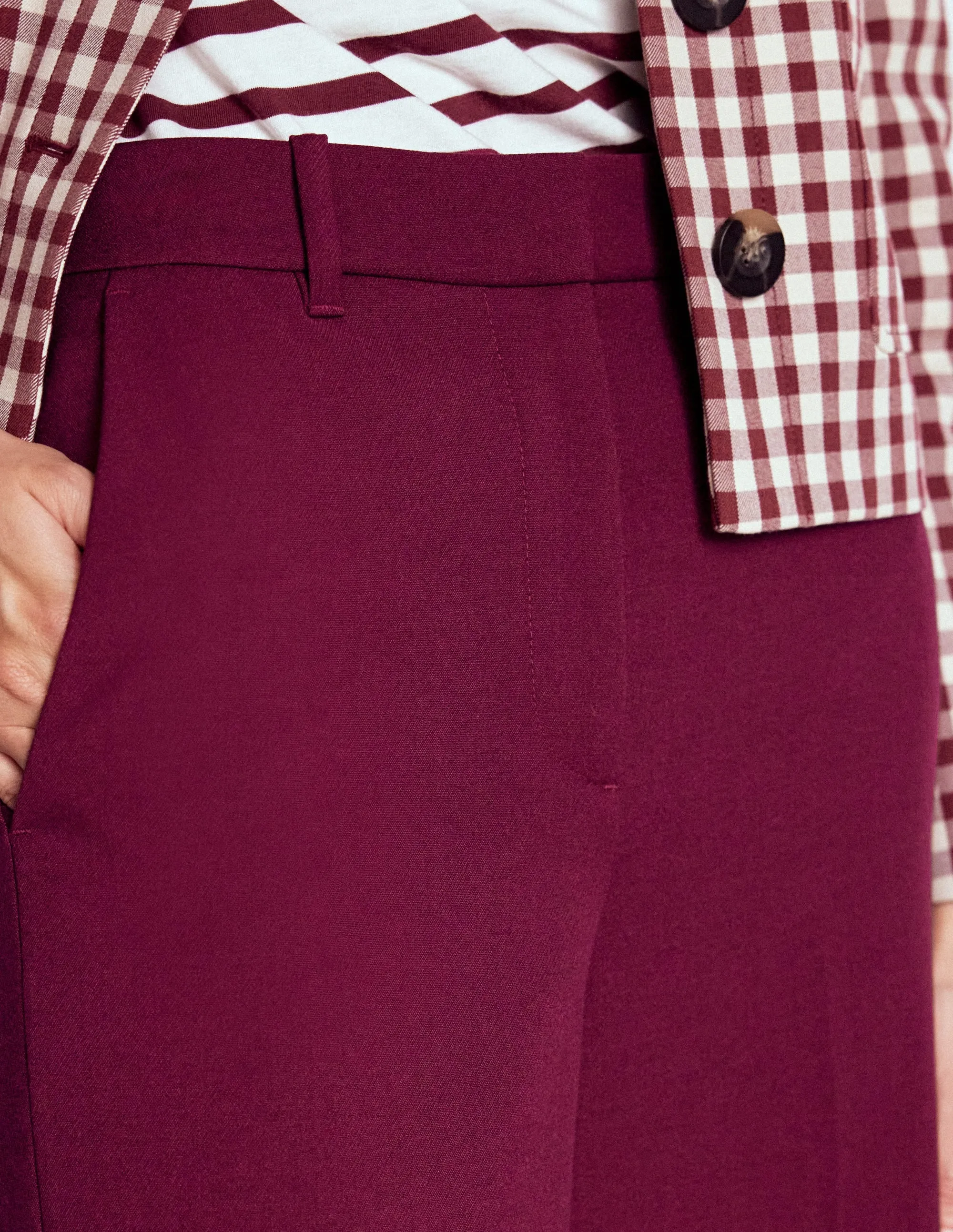 Fashionable Cut Belgravia Tailored Trousers-Deep Wisteria