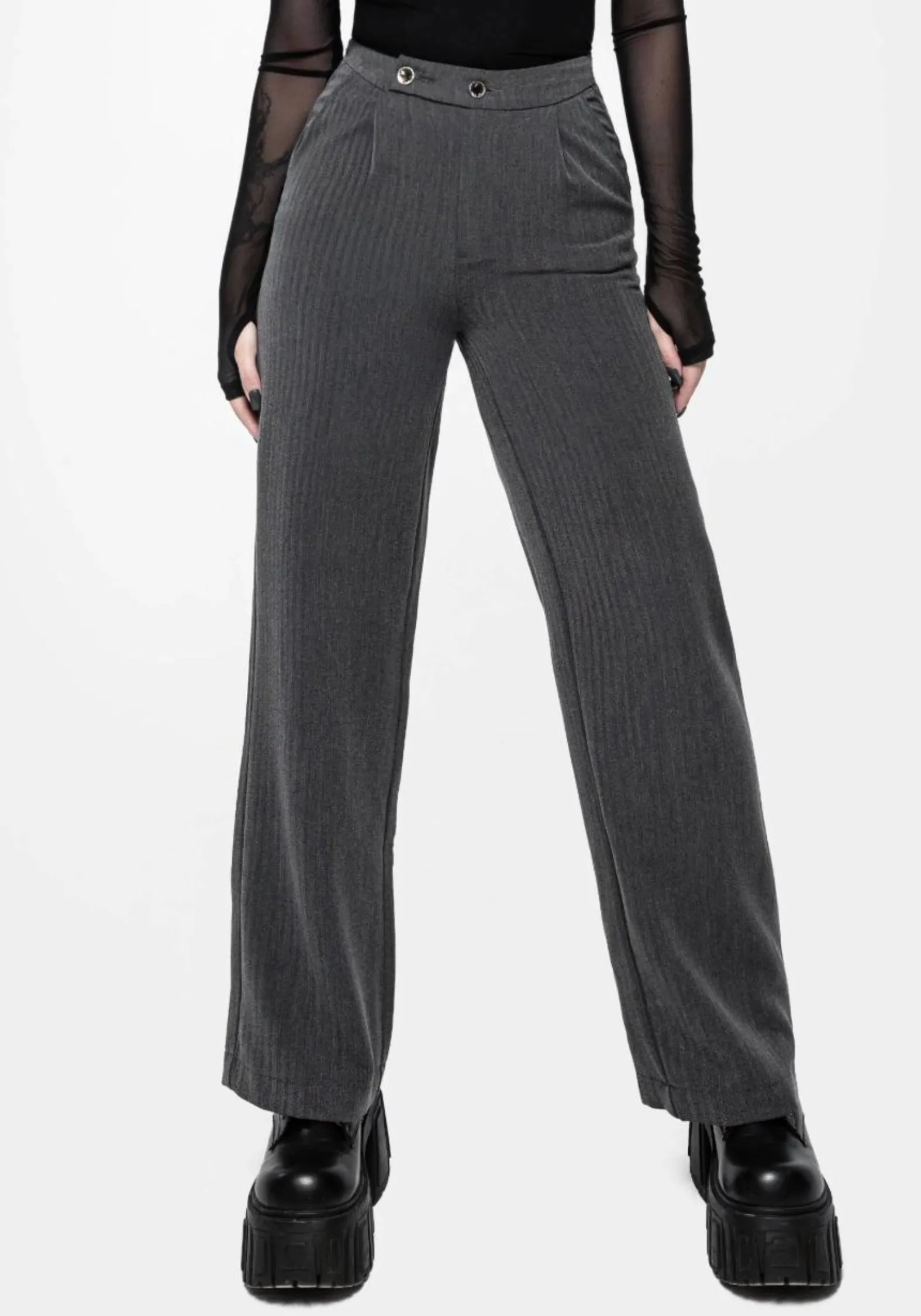 Odor Resistant Moonage Herringbone Tailored Trousers - Grey