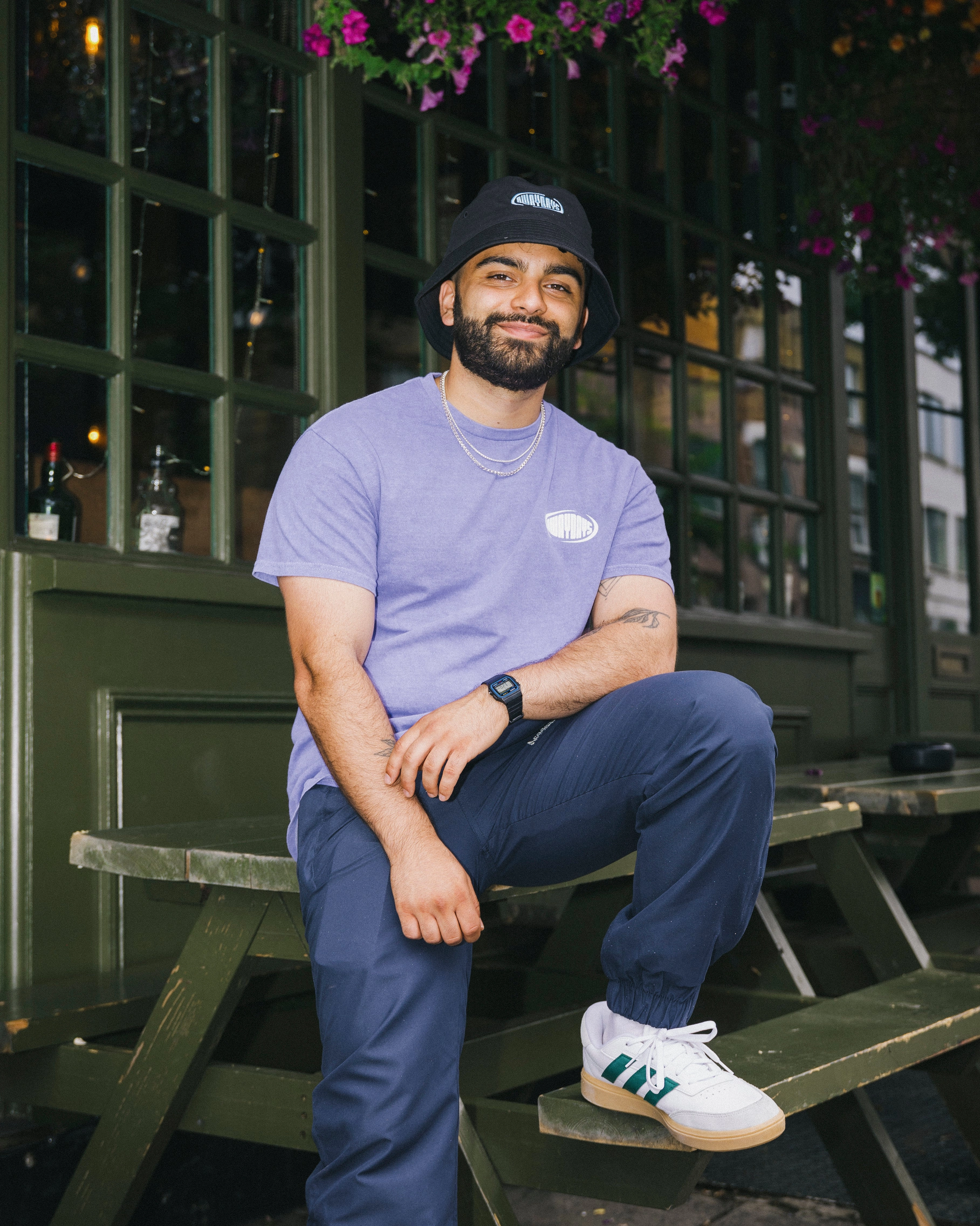 Basic Layering Gym workout AwayDays 'Trophy' Tee - Vintage Washed Purple