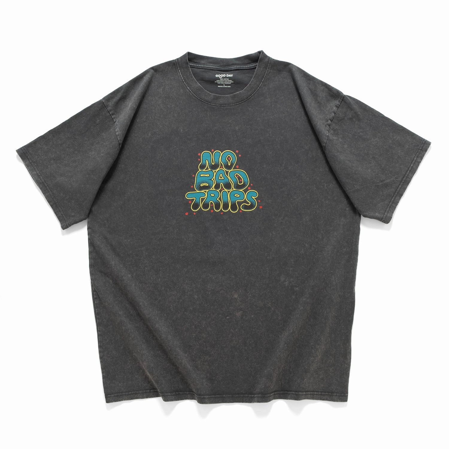 (ZT1754) No Bad Trips Graphic Tee Eco Friendly Material