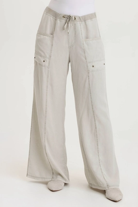 Air Comfort Casual Performance Wear Tarla Twill Dropped Pocket Wide Leg Pant