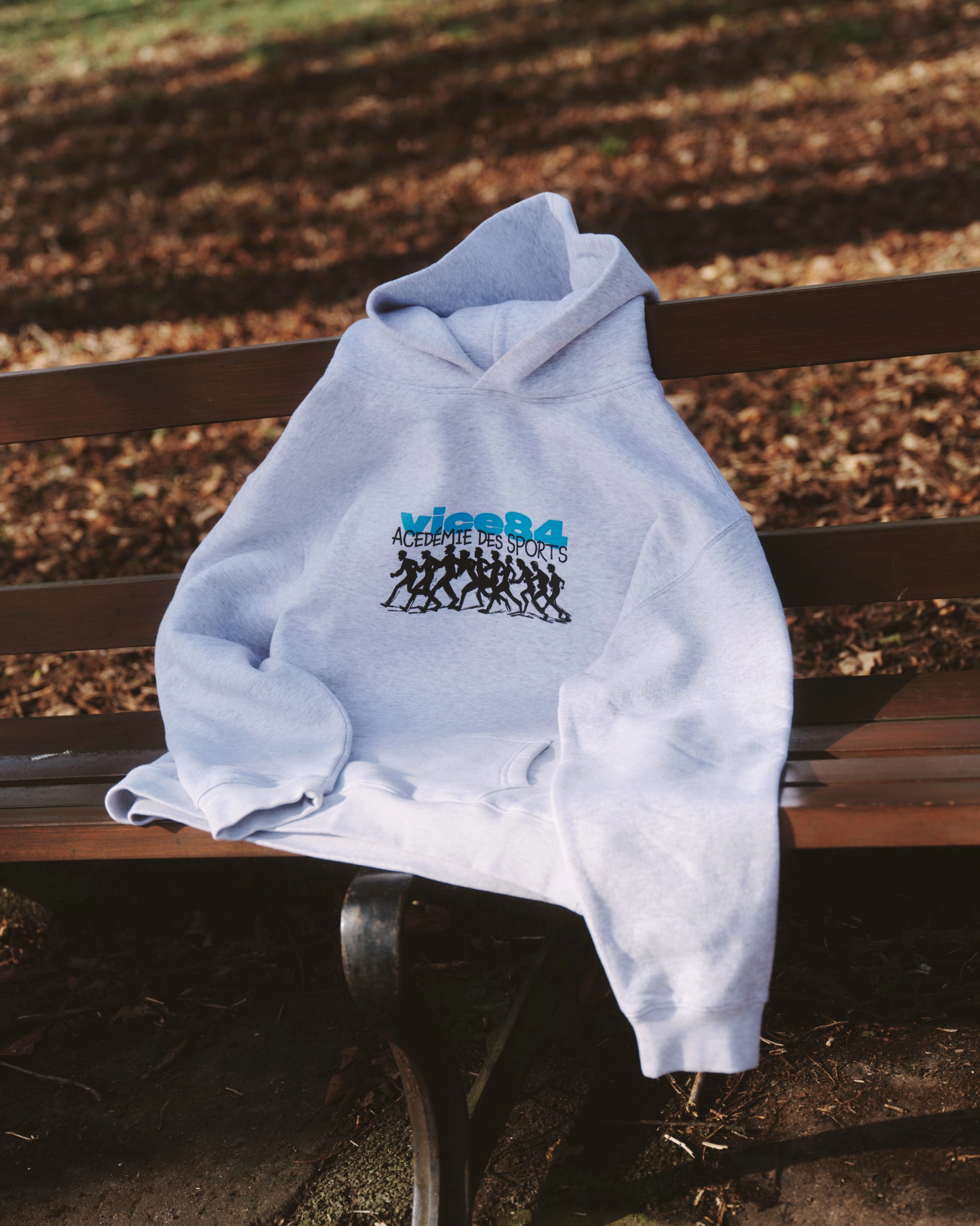Heavyweight Option Non Irritating Seams Vice 84 'Runners' Hoodie - Ash Grey