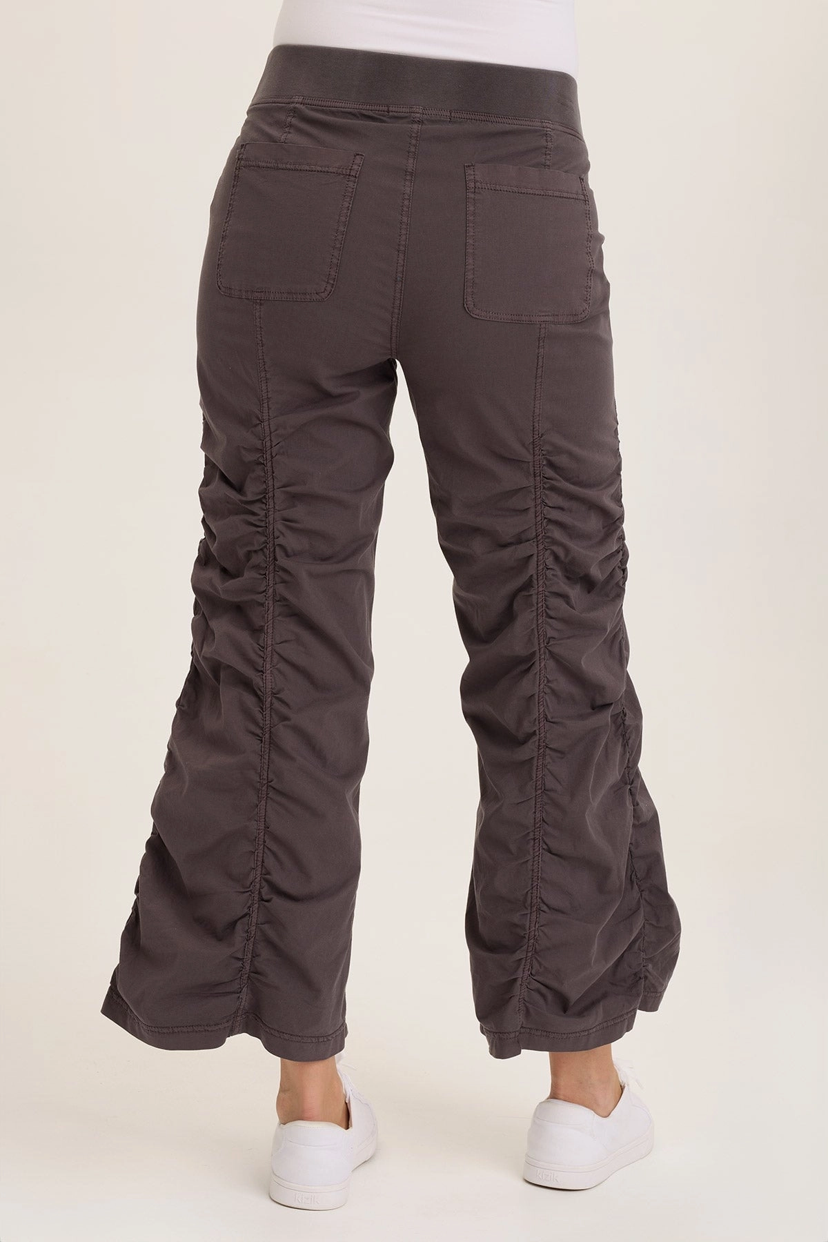 Layer Ready Naola Stretch Poplin Ruched Flare Gaucho