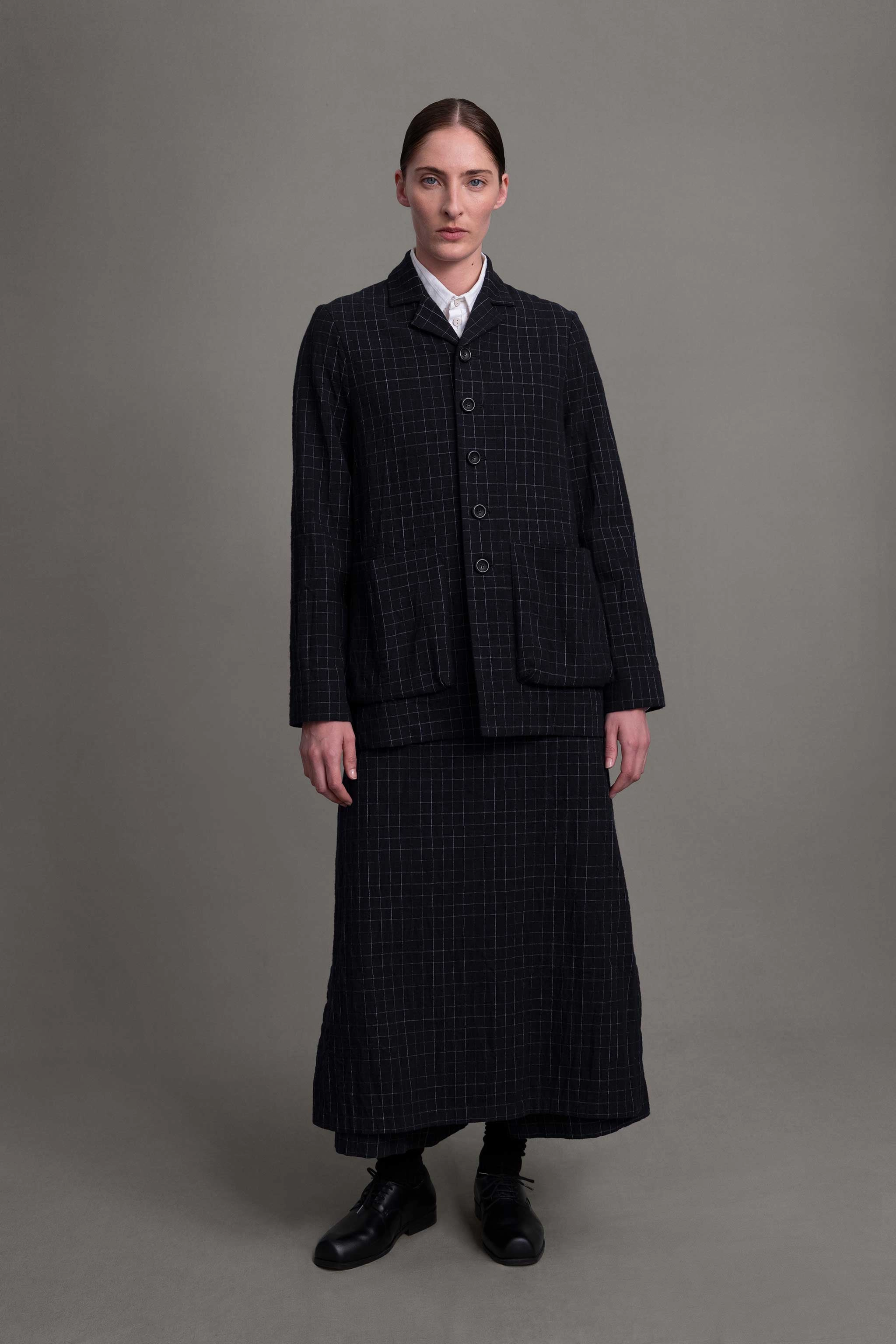 Daily Style THE PRINTER CULOTTE / CRUMPLED CHECK INK