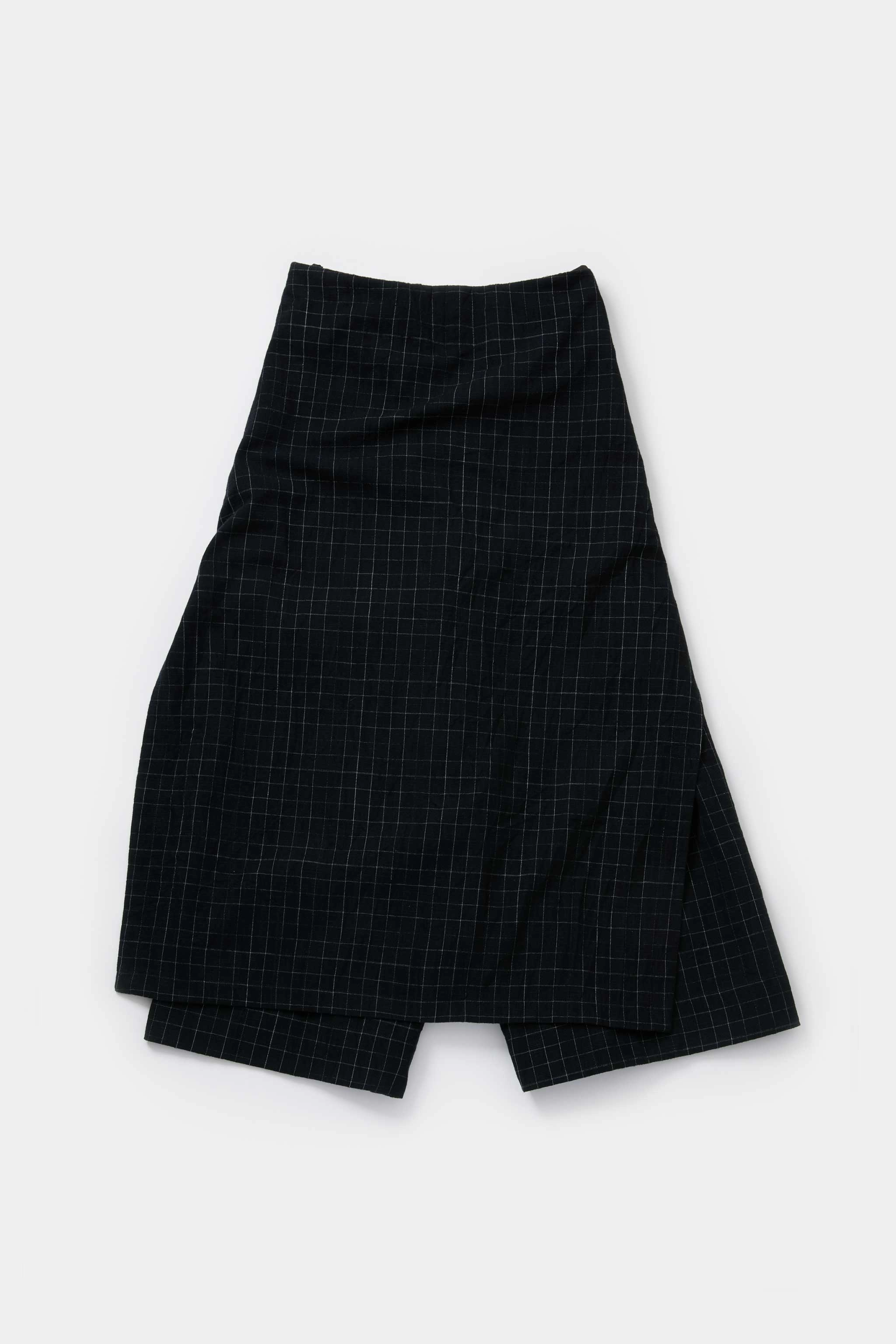 Stretch Waist THE PRINTER CULOTTE / CRUMPLED CHECK INK