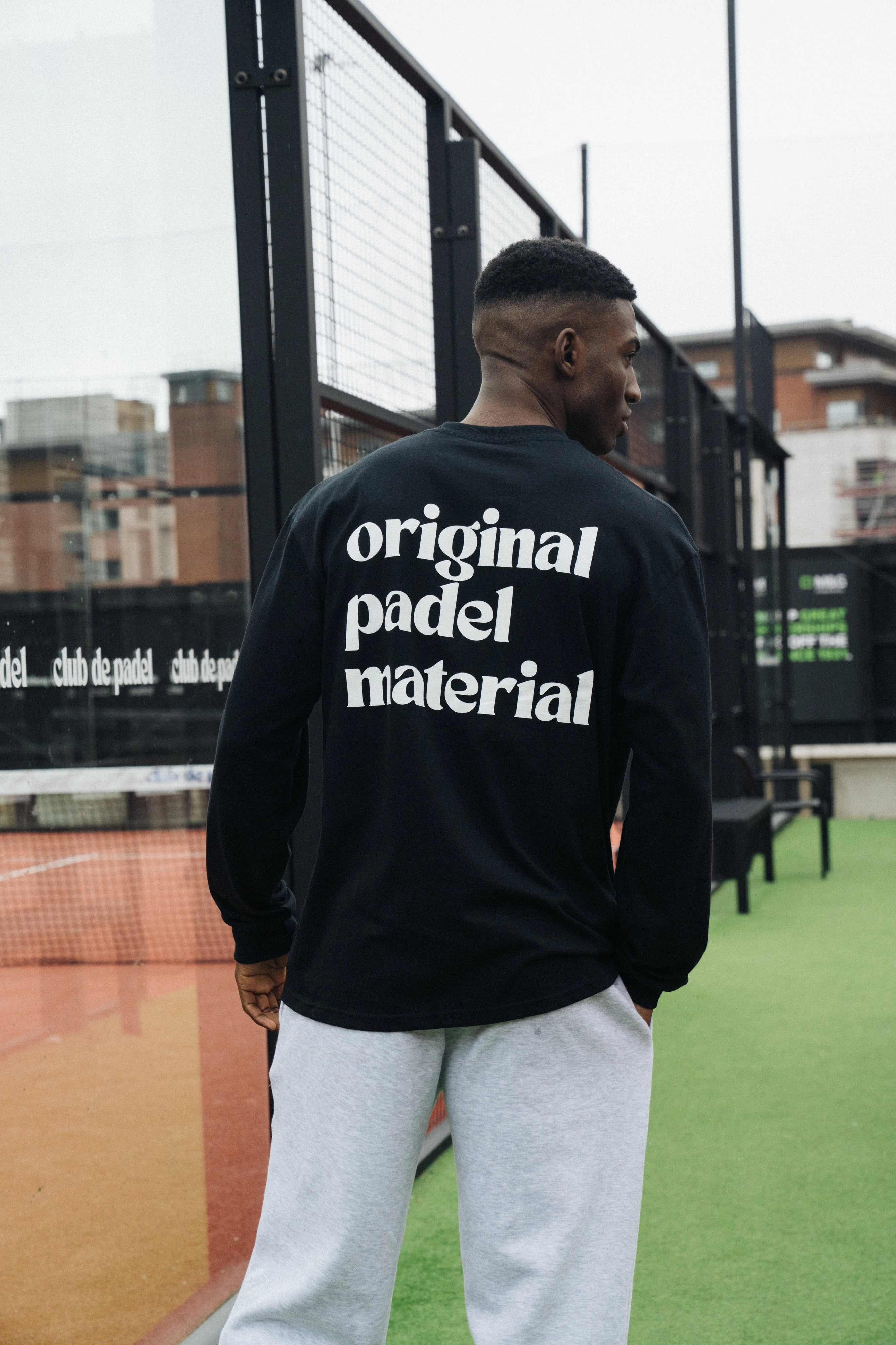 Club de Padel 'Original Padel Material' Longsleeve Tee - Black Flattering Shape Weekend Wear