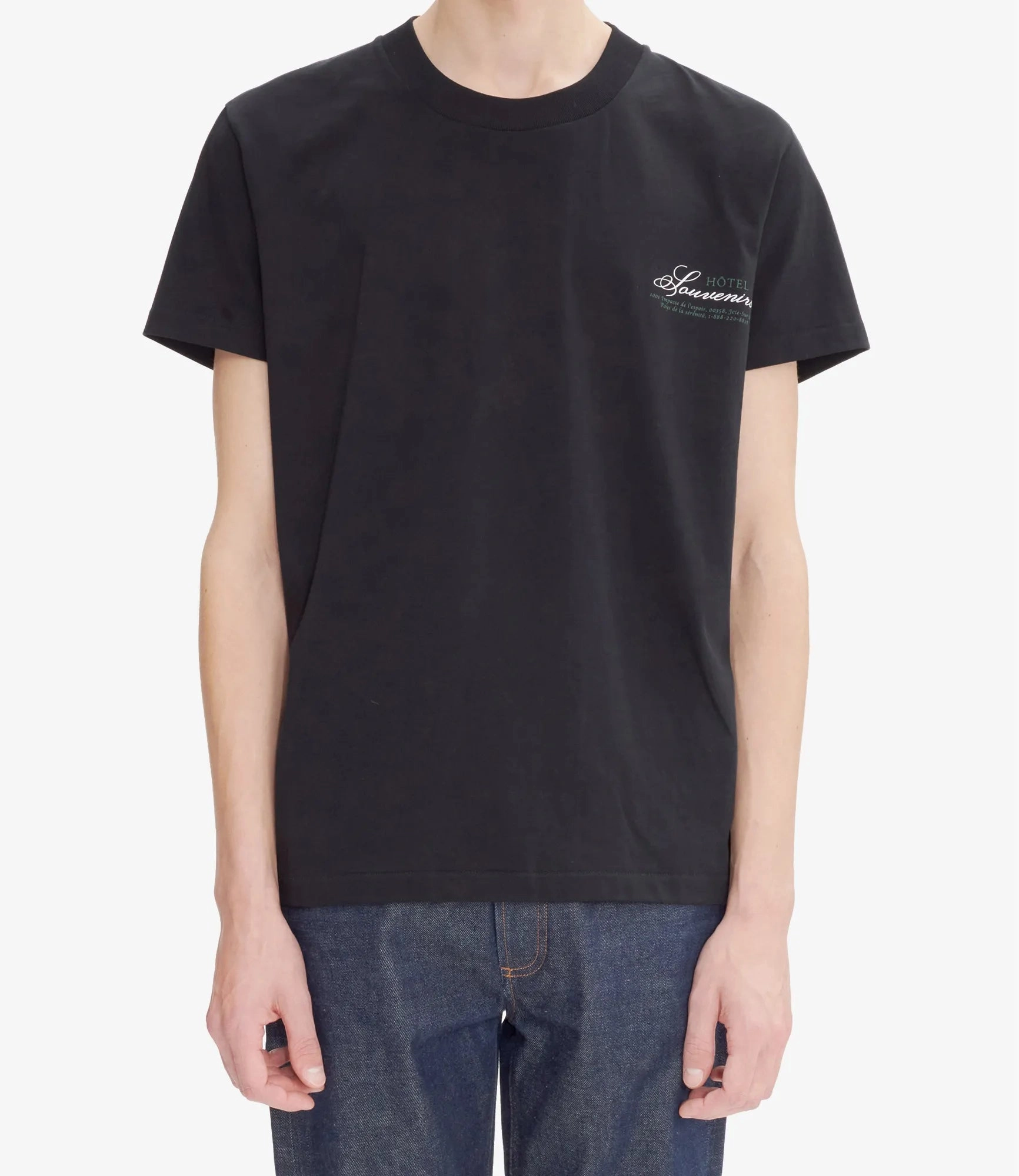Camping practicality Soft and Light Wear Noir Hotel Jjjjound T-Shirt (Unisex)