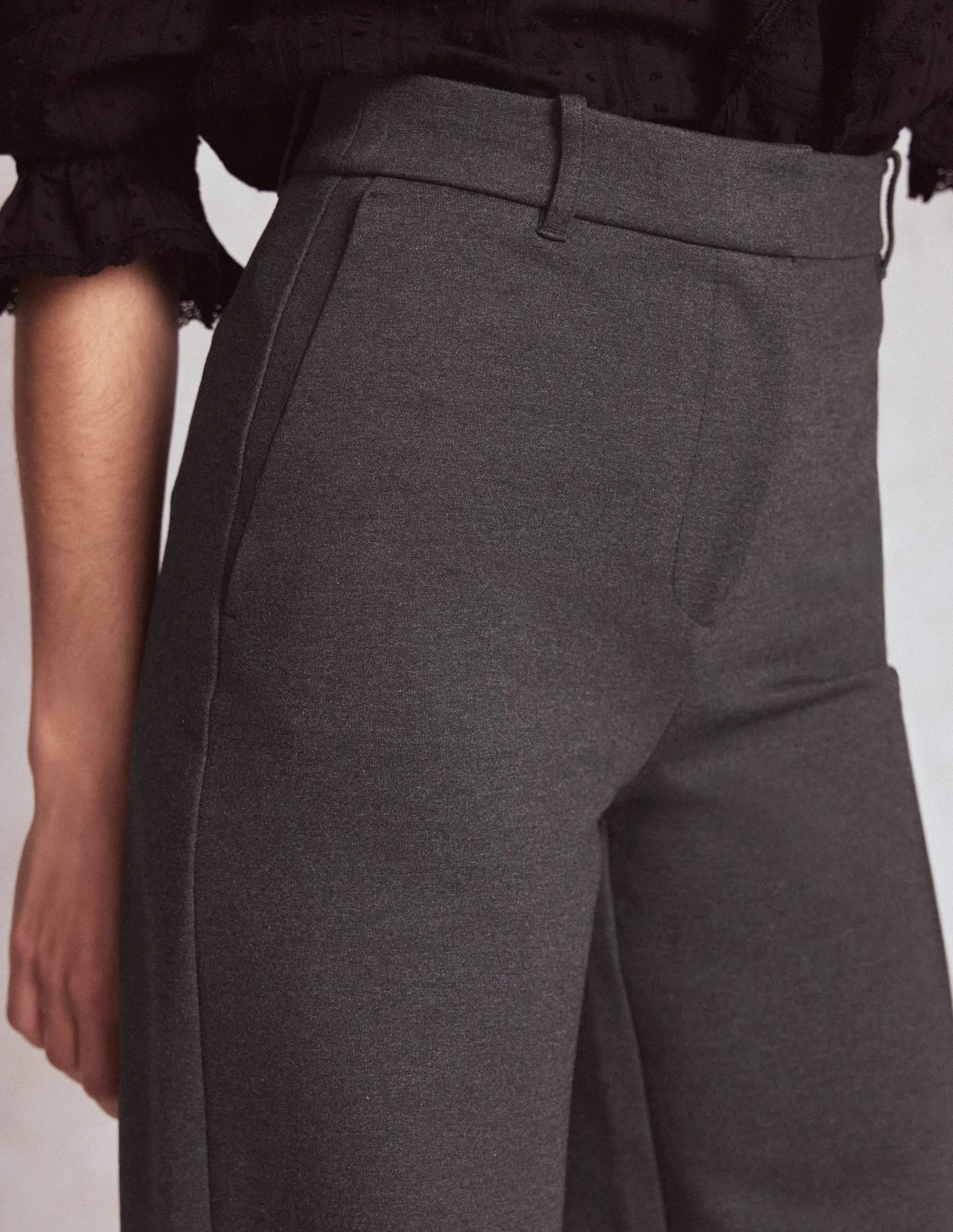Belgravia Ponte Trousers-Charcoal Grey Stay Active DurableReinforcedMaterial