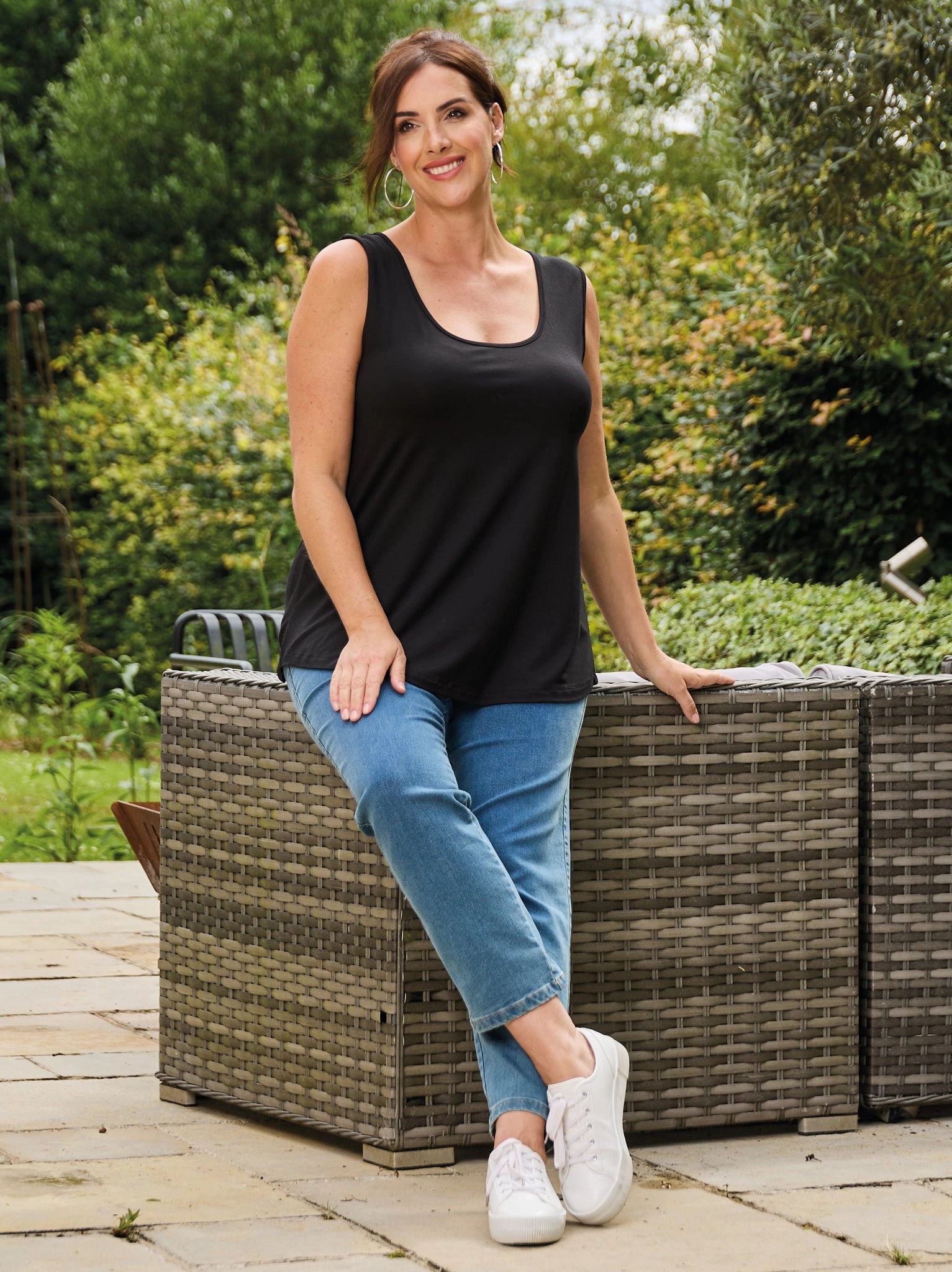 Wool Sweater CrossGrain Fabric Tara Jersey vest - Black