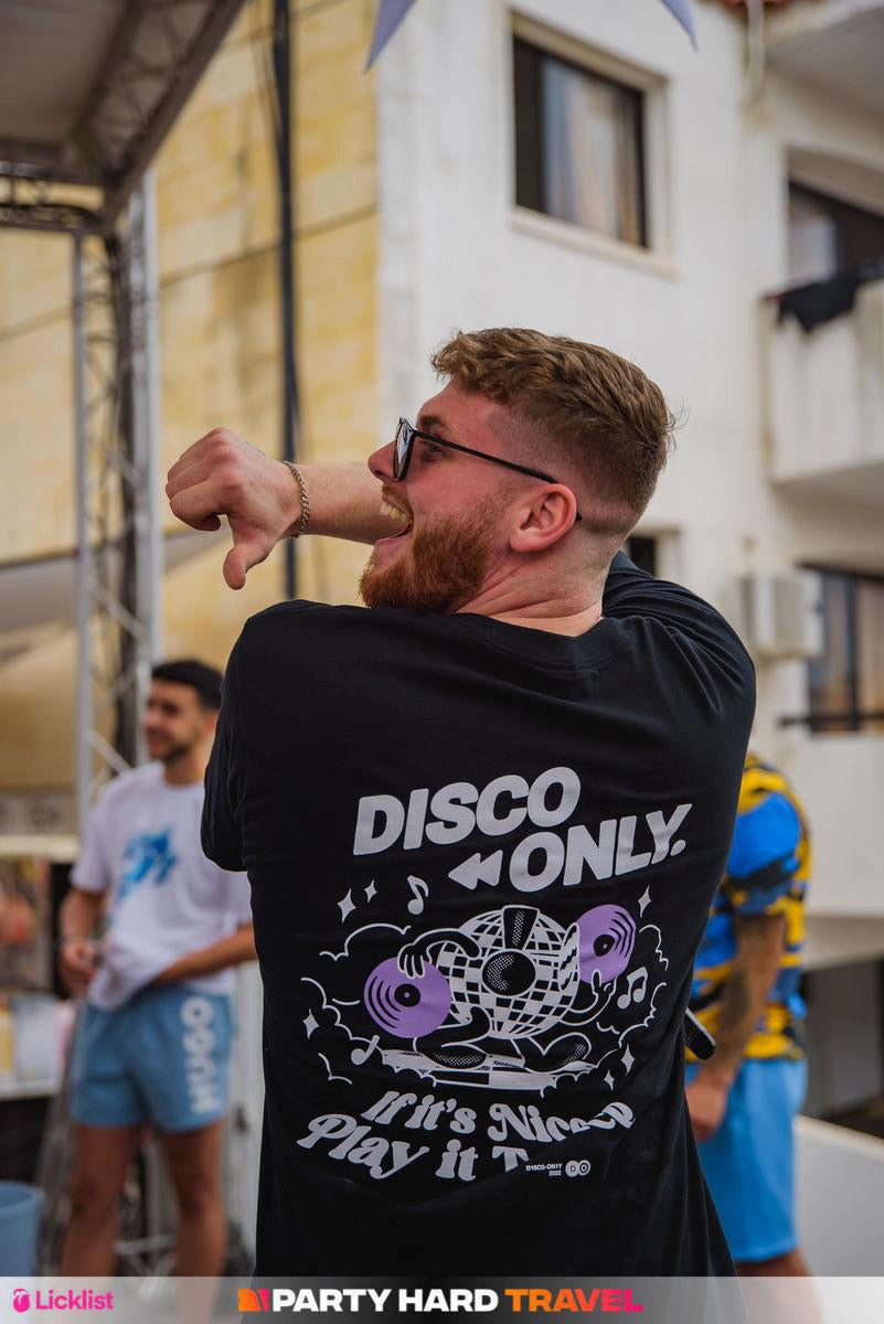 DISCO ONLY 'Play It Twice V4' Tee - Black Christmas