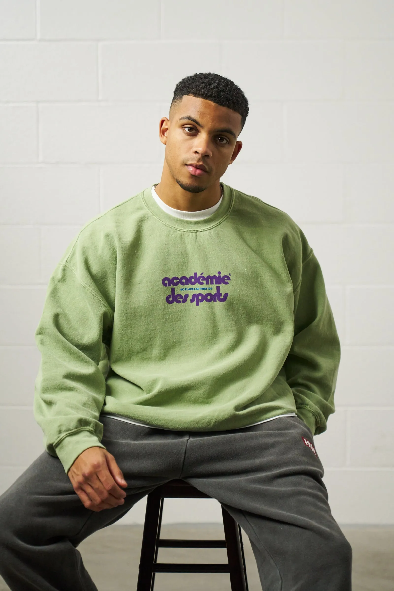 Vice 84 'Club Acad??mie' Vintage Washed Sweater - Pistachio Hypoallergenic Lining Winter Ready