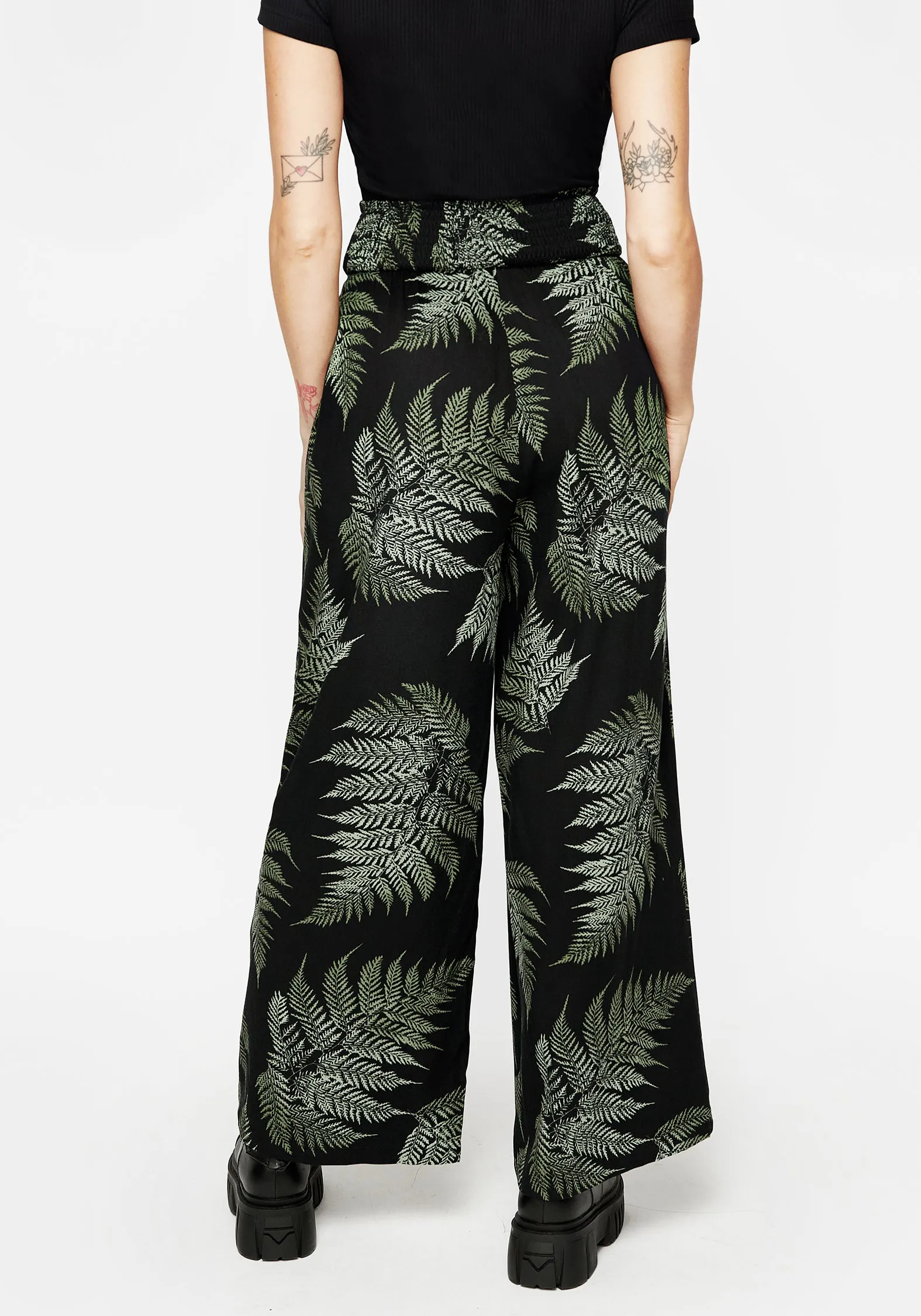 Fern Flowy Trousers Non Binding Cuffs