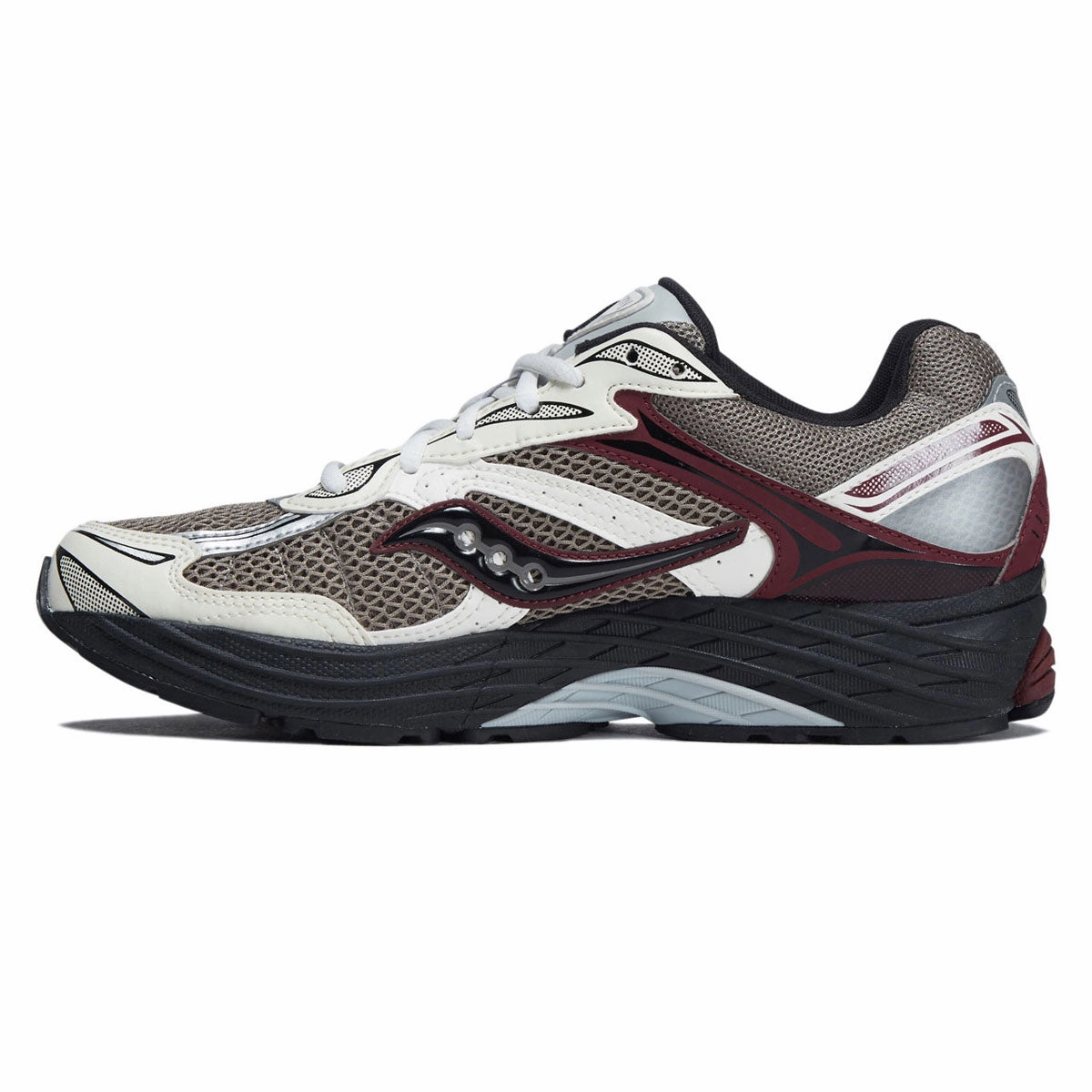 Active Wear Clean Line Saucony Progrid Omni 9 Shoes - Tan/Maroon