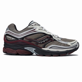 Wide Toe Box Engineering Cushioned Feel Saucony Progrid Omni 9 Shoes - Tan/Maroon
