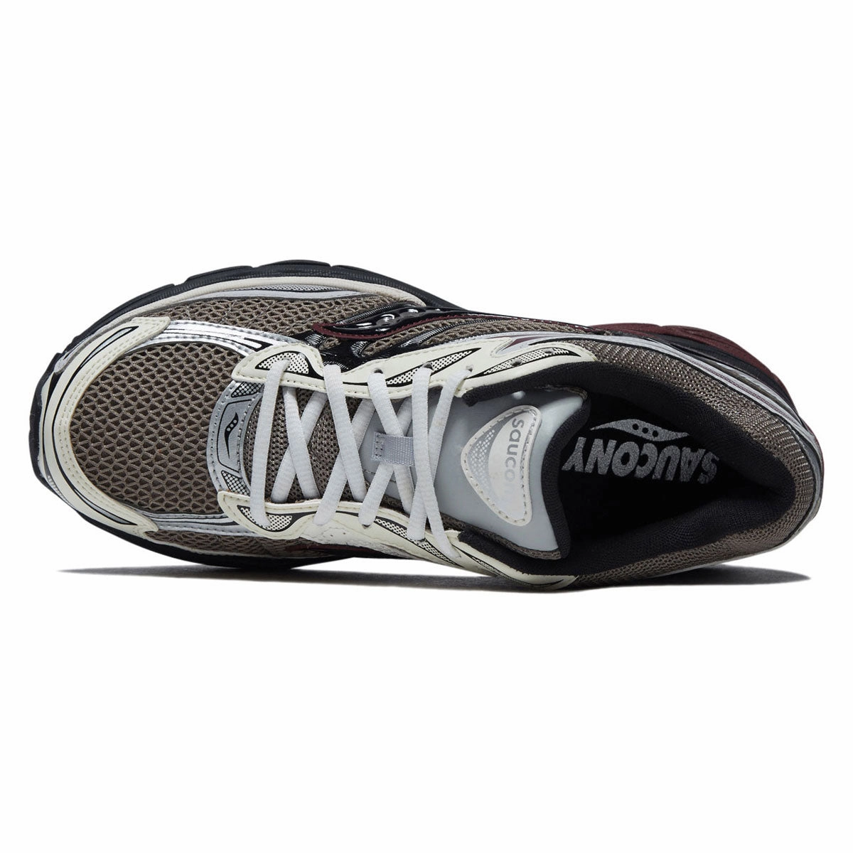 Saucony Progrid Omni 9 Shoes - Tan/Maroon Short Walks