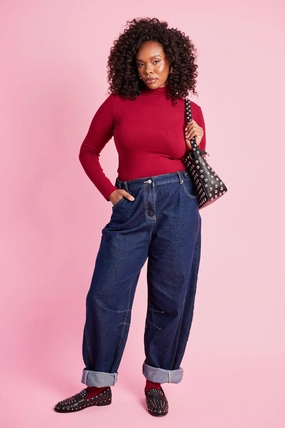 Essential Polo Knit Basic in Burgundy WrinkleFree Finish