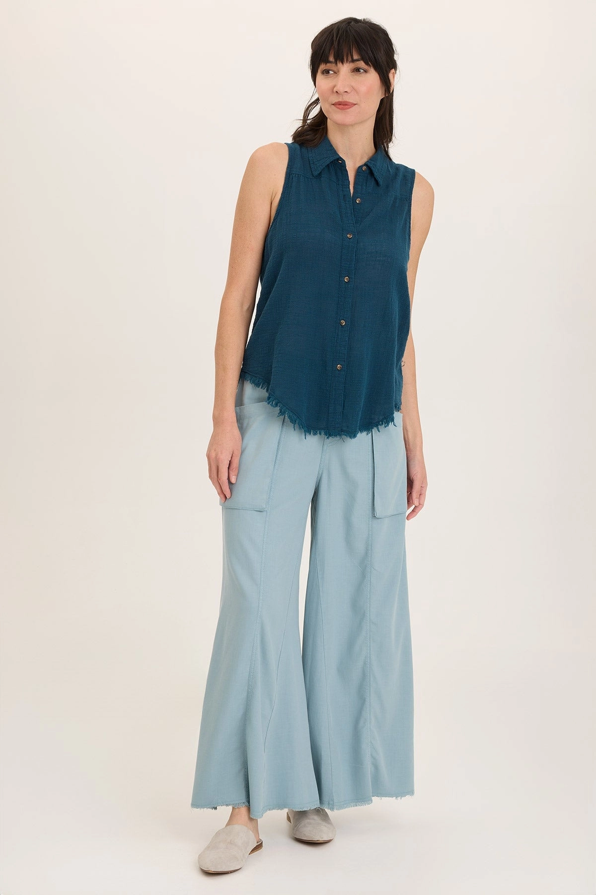 Desoto Ultra-Flare Wide Leg Pocket Trouser Chilly Day Comfort Core Movement