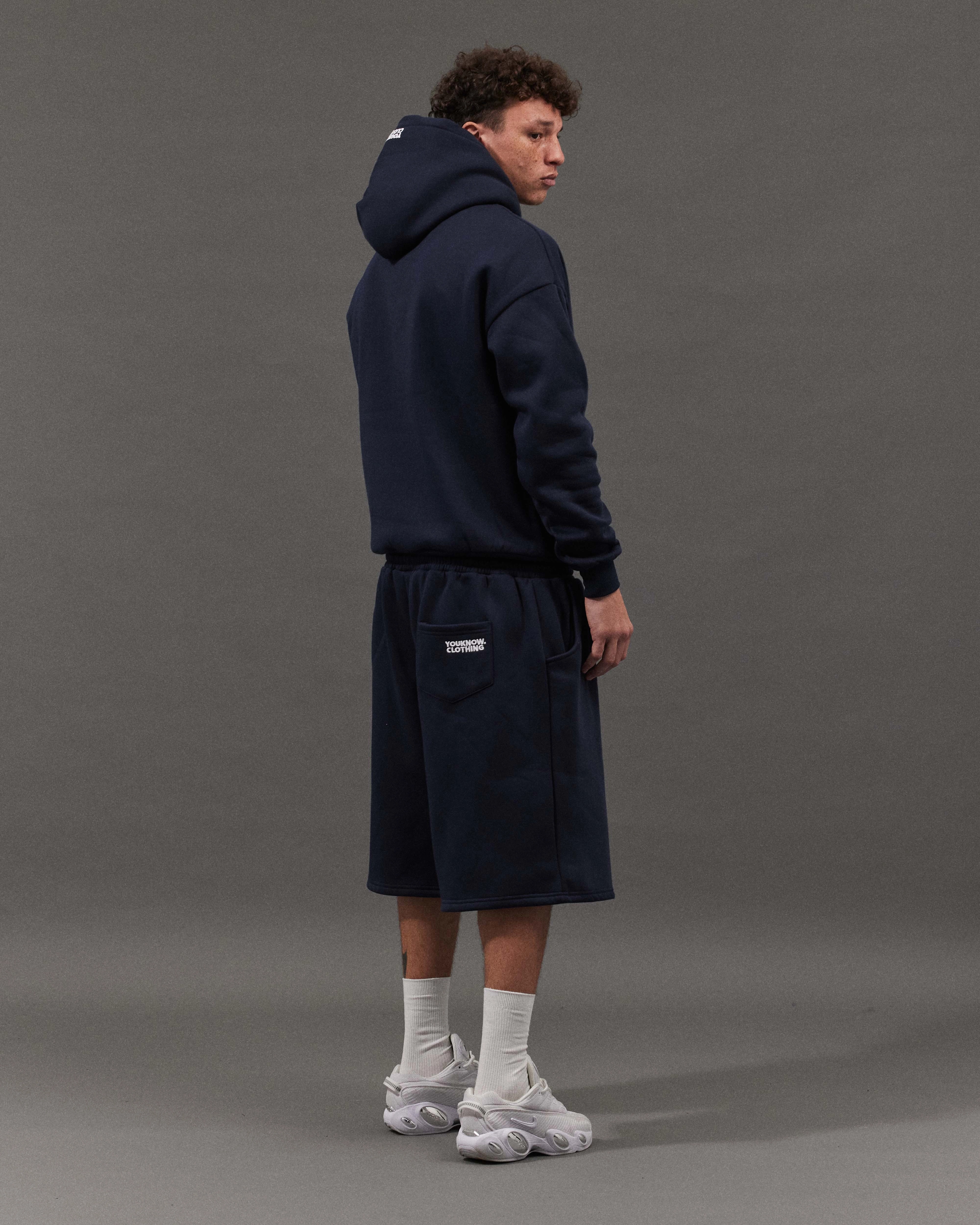 Handsome Finish BLOCK HOODIE | Navy