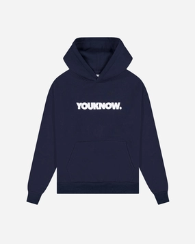BLOCK HOODIE | Navy Seamless Side Construction