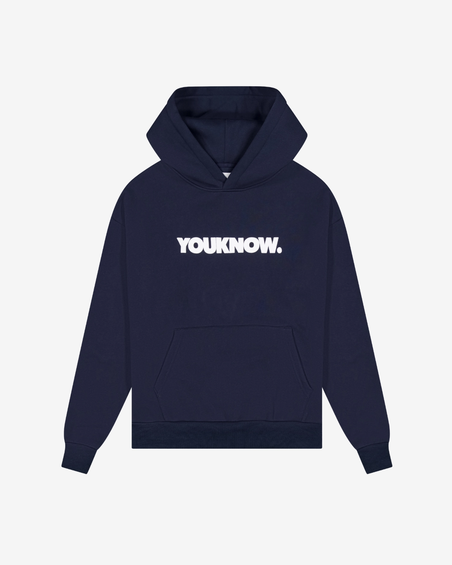 BLOCK HOODIE | Navy Seamless Side Construction
