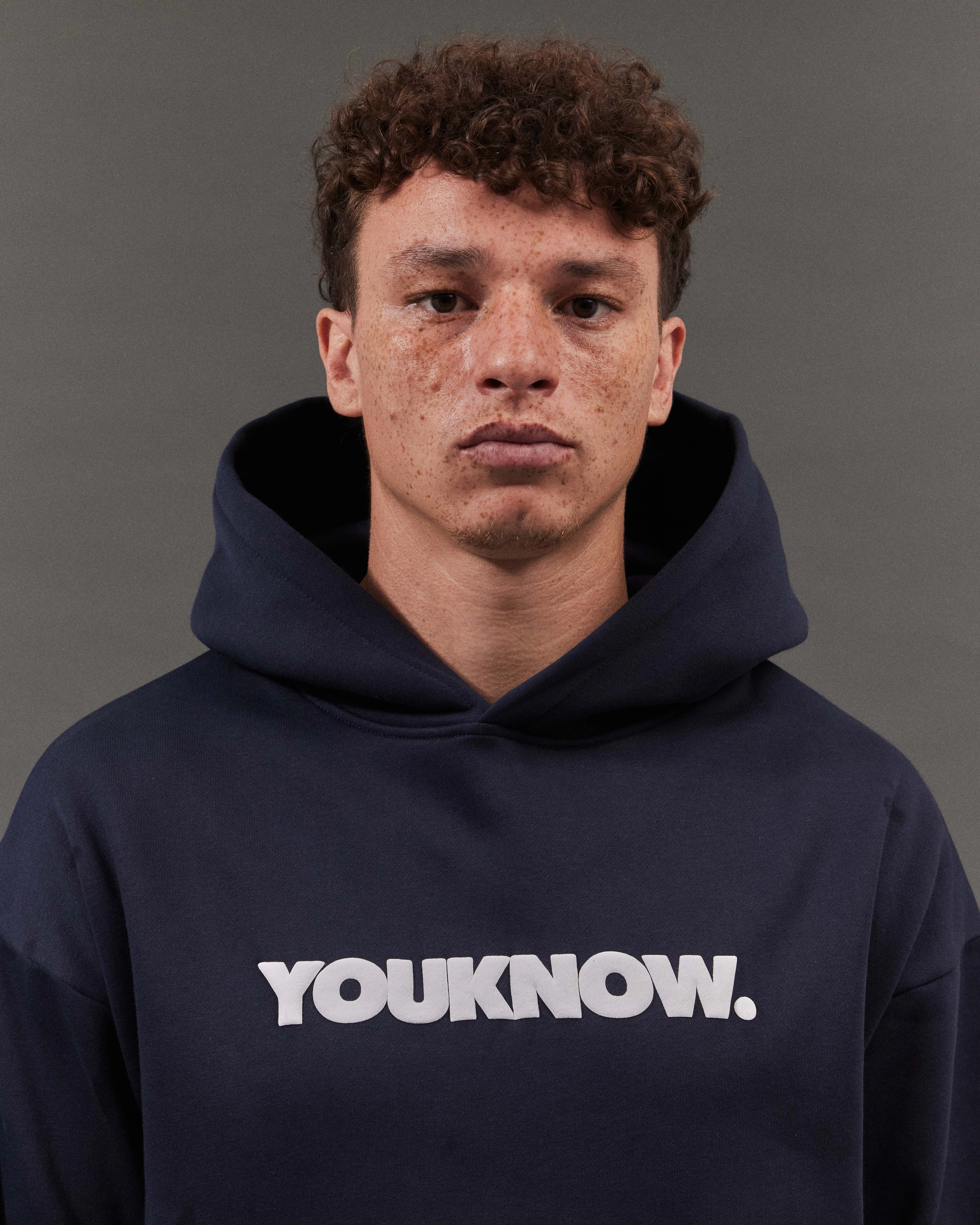 Gamer Aesthetic Warthog like BLOCK HOODIE | Navy