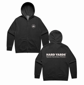 South American style Vice 84 'Hard Yards' Faded Zip Up Hoodie - Black