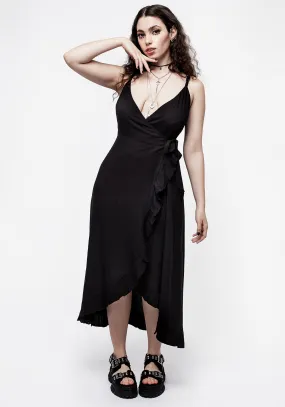 Eerie Cami Midaxi Wrap Dress Sophisticated Layers Work Look
