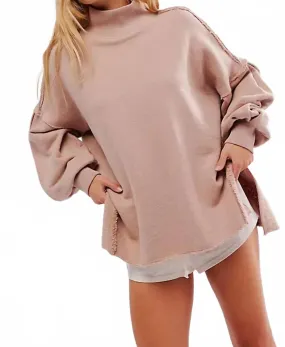 Flexible Waistband Wonderful Pullover In Oatmeal