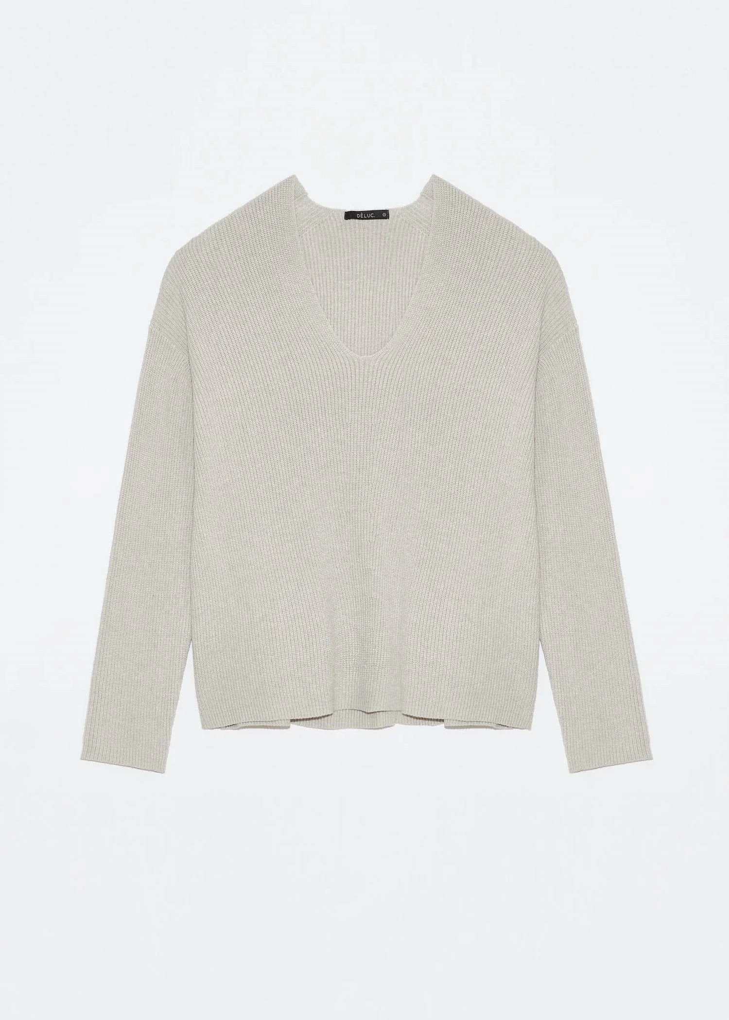 Layering Essential Modern Knit Castanea Sweater Top In Grey