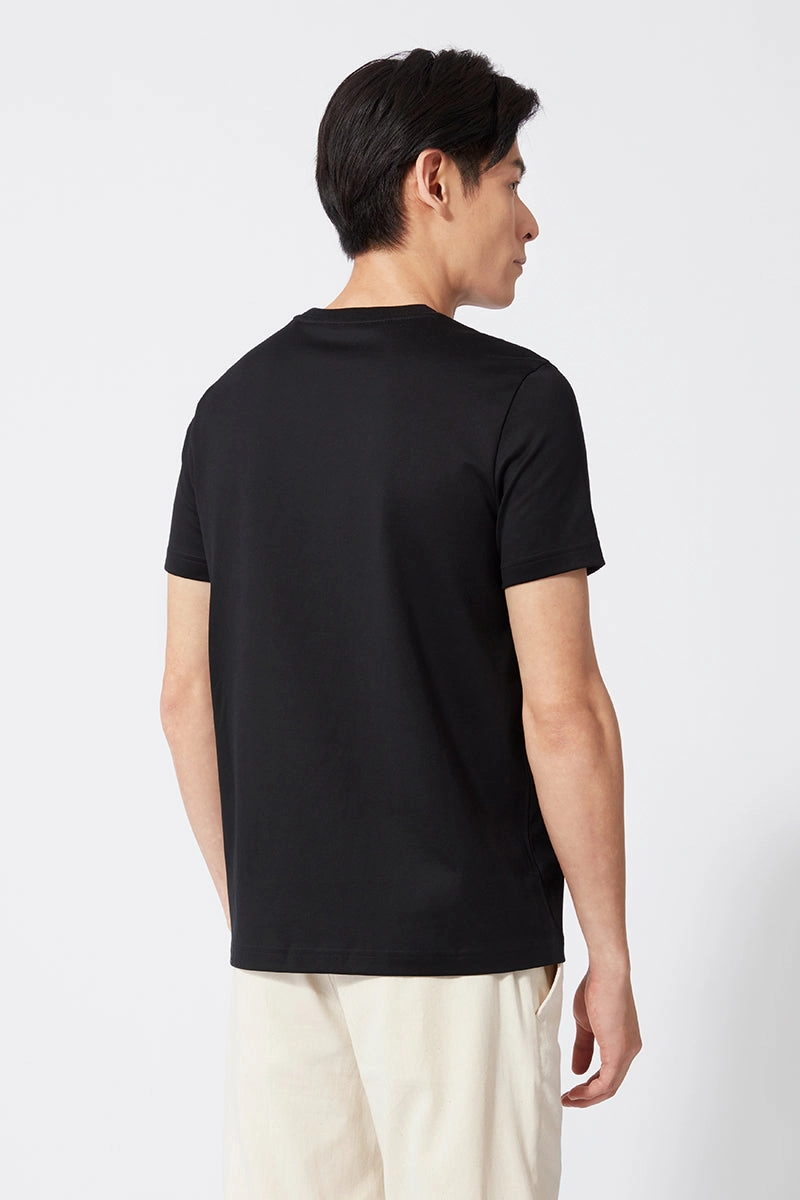 harmonious Regal Crew Neck T-Shirt | Black BKFD01