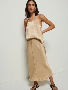 Cotton Rich Lola Bias Midi Skirt