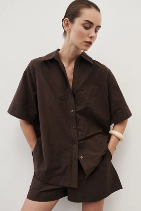 ELARA CHOCOLATE DRAWSTRING SHORT Quick Drying Comfort Layer Wear