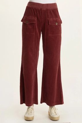 Modular Pocket System Mesh Panel Veera Wide-Leg Corduroy Pant