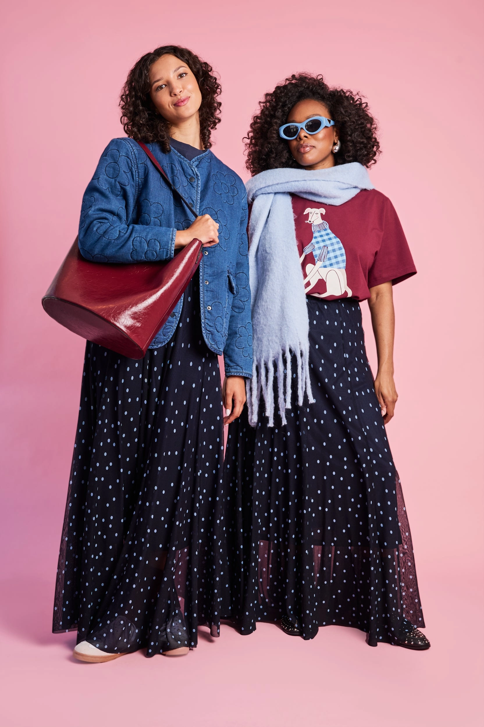 Outfit Vibes Tassel accents Panelled Lined Mesh Skirt in Blue Spot