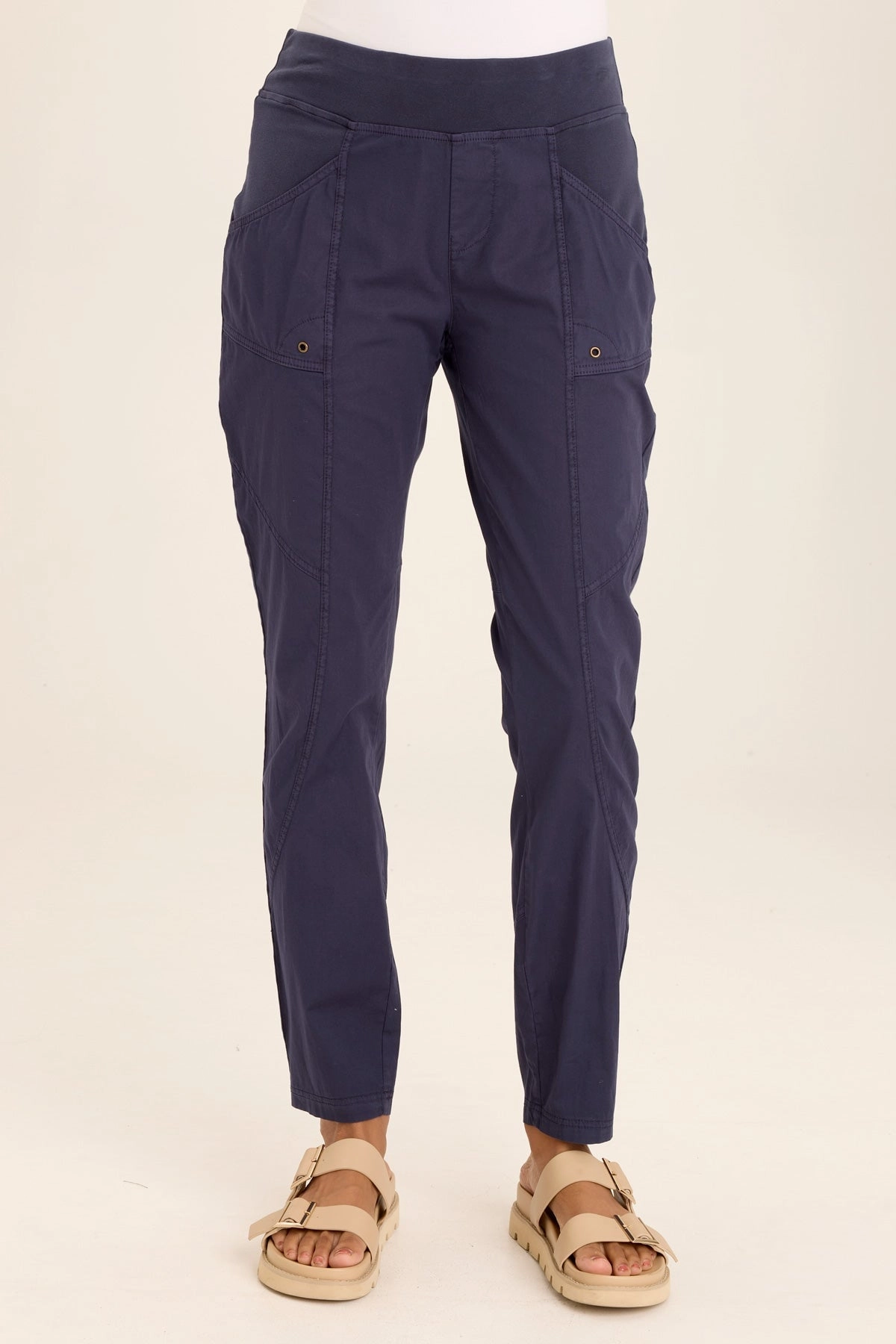 Dalia Slim Stretch Poplin Pant ReinforcedSeams Casual Movement