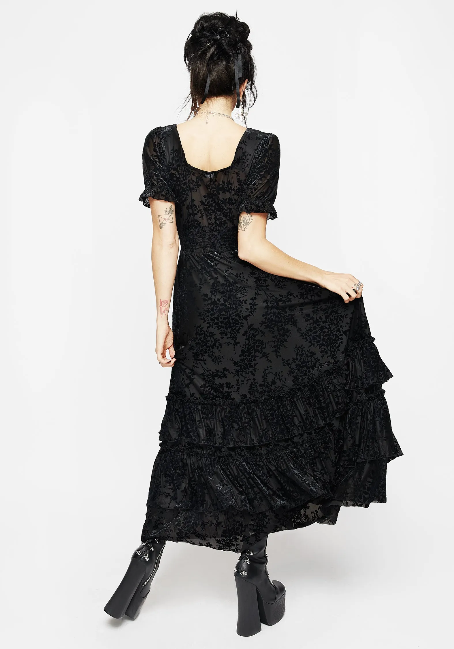 Lilias Devor?? Tiered Maxi Dress Boho Tone Contemporary Fit
