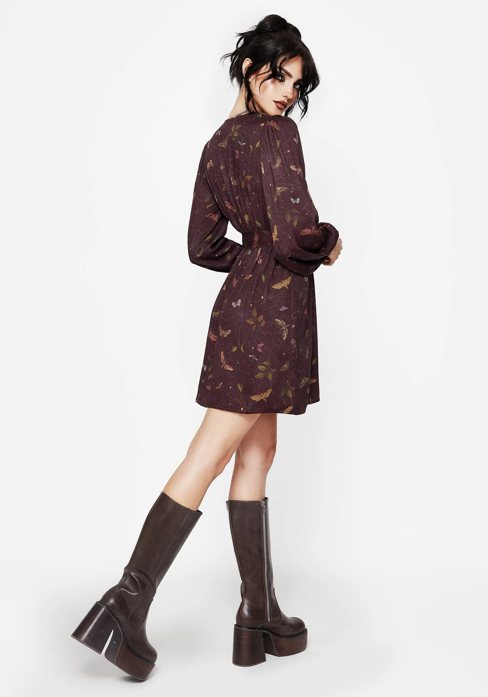 Celia Moth Printed Mini Wrap Dress Bold Pattern Influencer-Approved