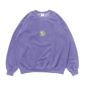 Seasonal Hero 'Aspire' Embroidered Vintage Washed Sweater - Orchid Textured Weave Quick Drying Technology
