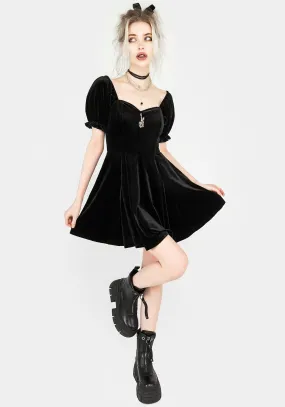 Drakon Velour Corset Mini Dress Wrap-Style Relax Feel