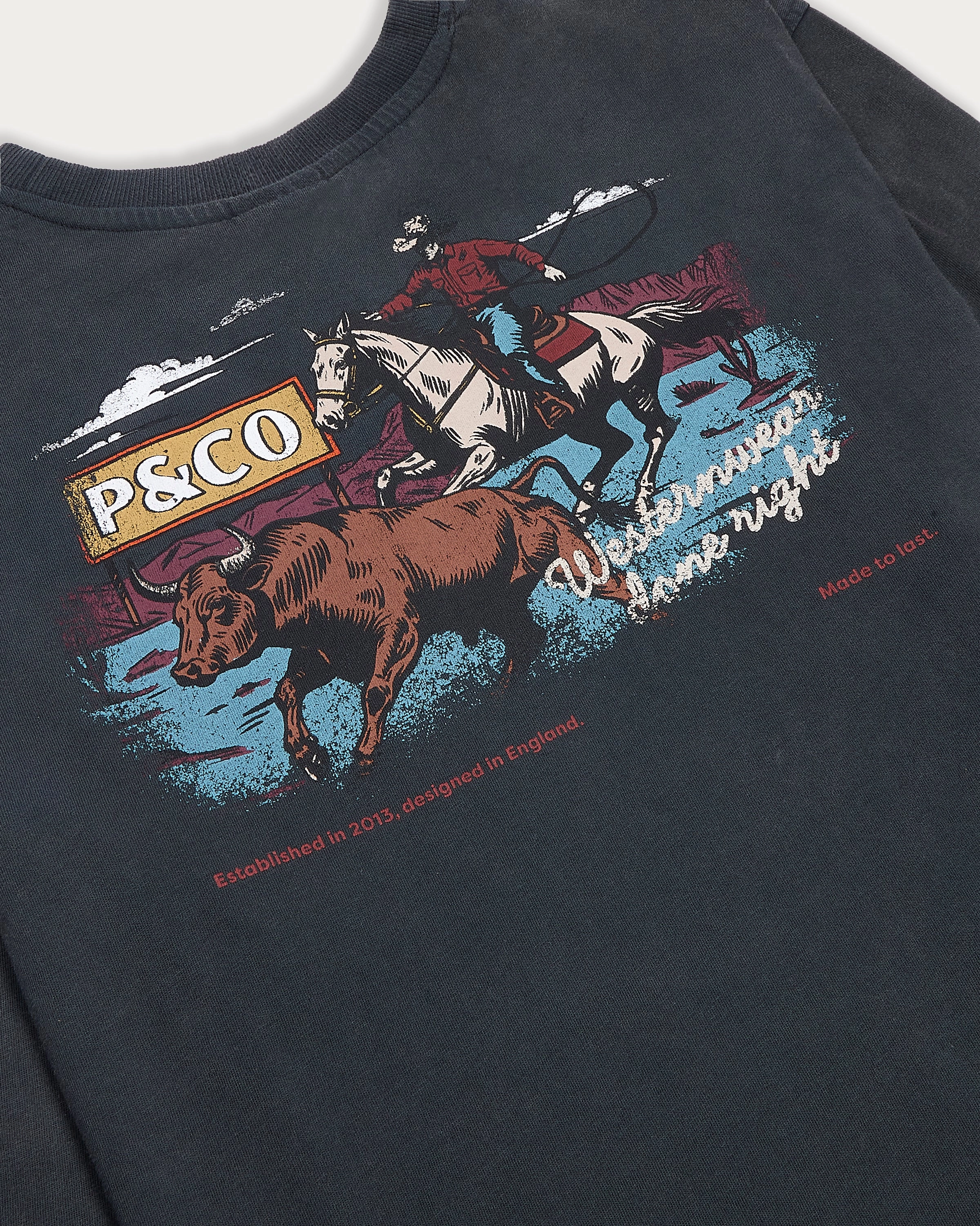Western Wear Unisex Longsleeve T-Shirt - Acid Wash Casual Layer Look Date night