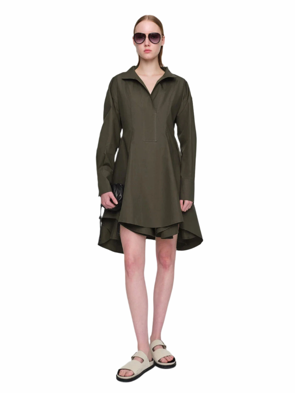 Adela Paper Poplin Dress Linen Soft