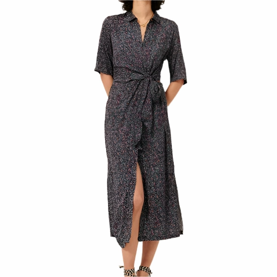 Smooth-Lining Flattering Cut Wear Mi-Longue Christi Shirtdress