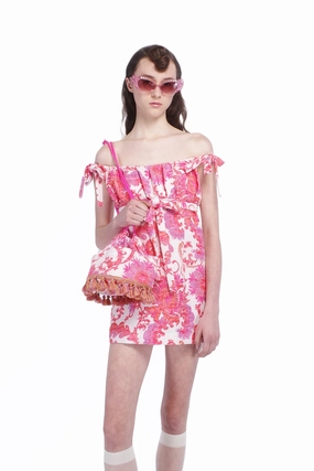 Arabesque Linen Tie Mini Dress Fit Easy