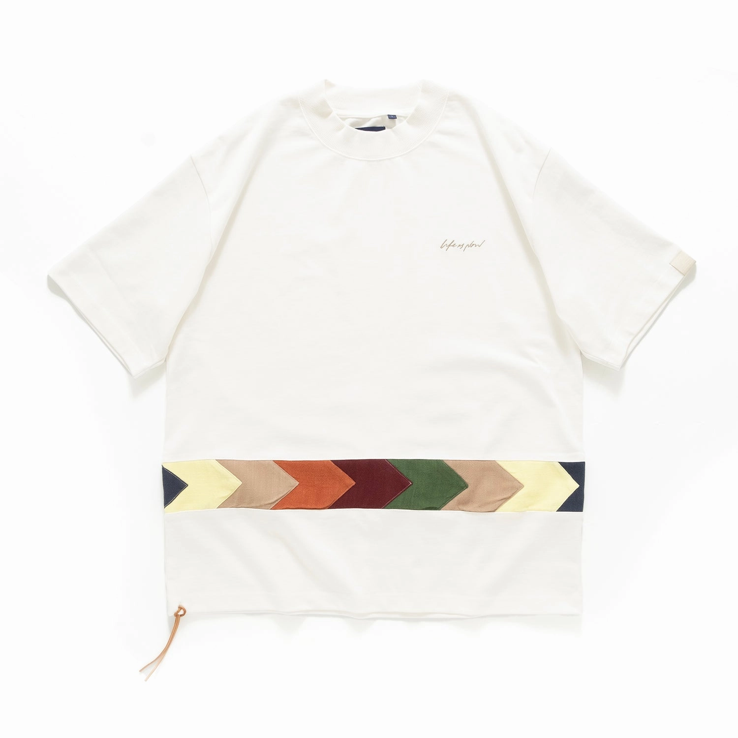 Soft and durable Comfy Vibes (TP1343) Arrow Panel Patchwork Tee
