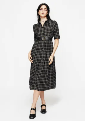 Stylish Appeal Terra Midi Smock Shirt Dress - Olive