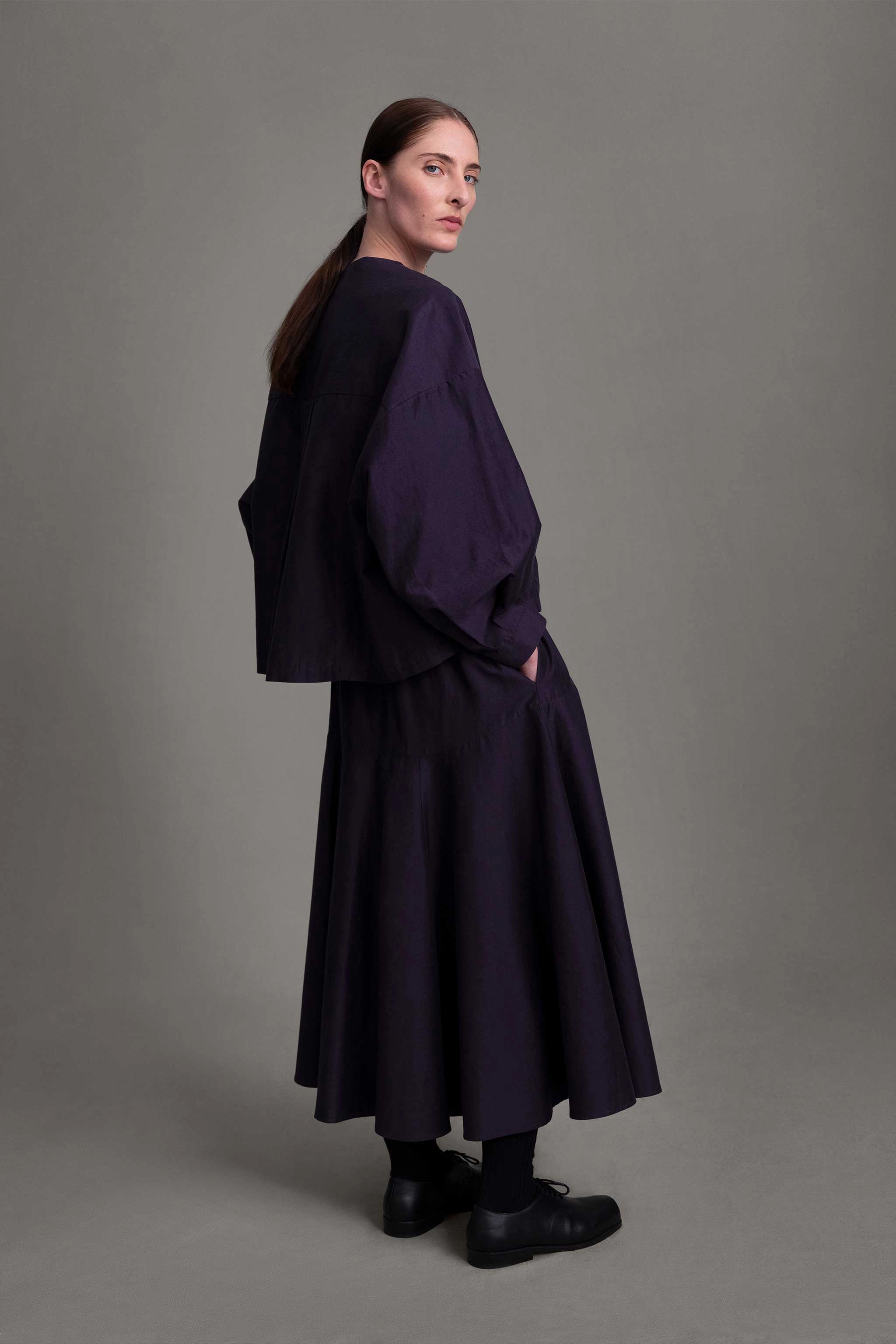 Comfy Look Chill Mood THE LIBRARIAN SKIRT / COTTON SILK PANSY