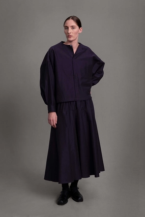 Soft Aesthetic Reinforced Seams THE LIBRARIAN SKIRT / COTTON SILK PANSY
