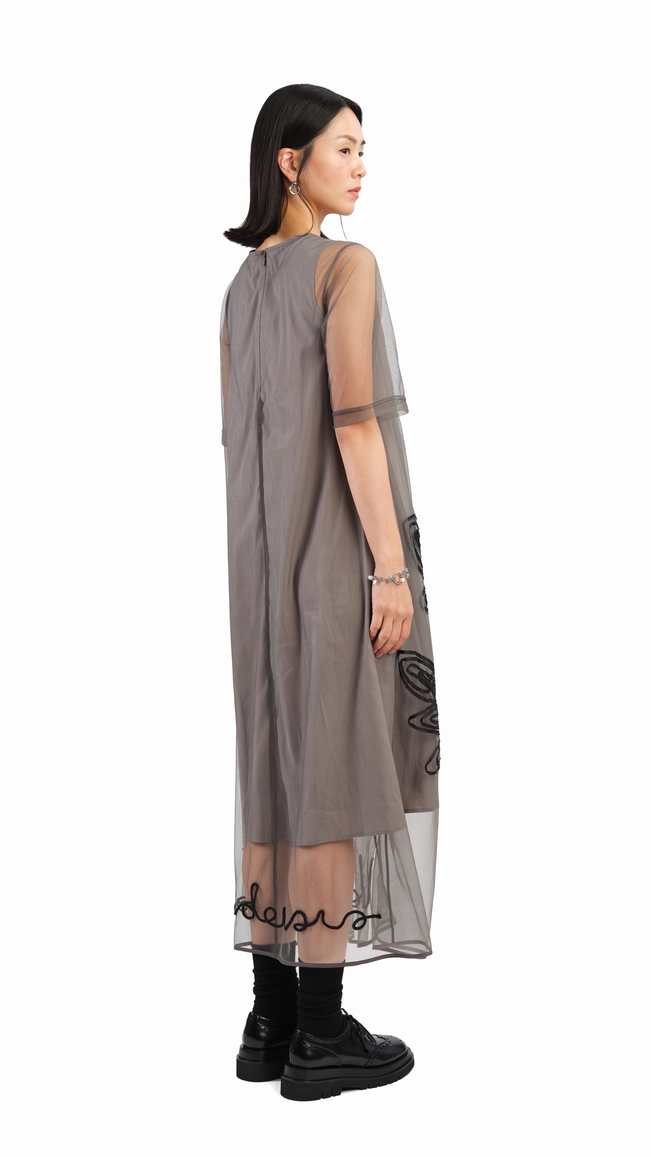 Embroidery Dress Balanced Texture Cool Look
